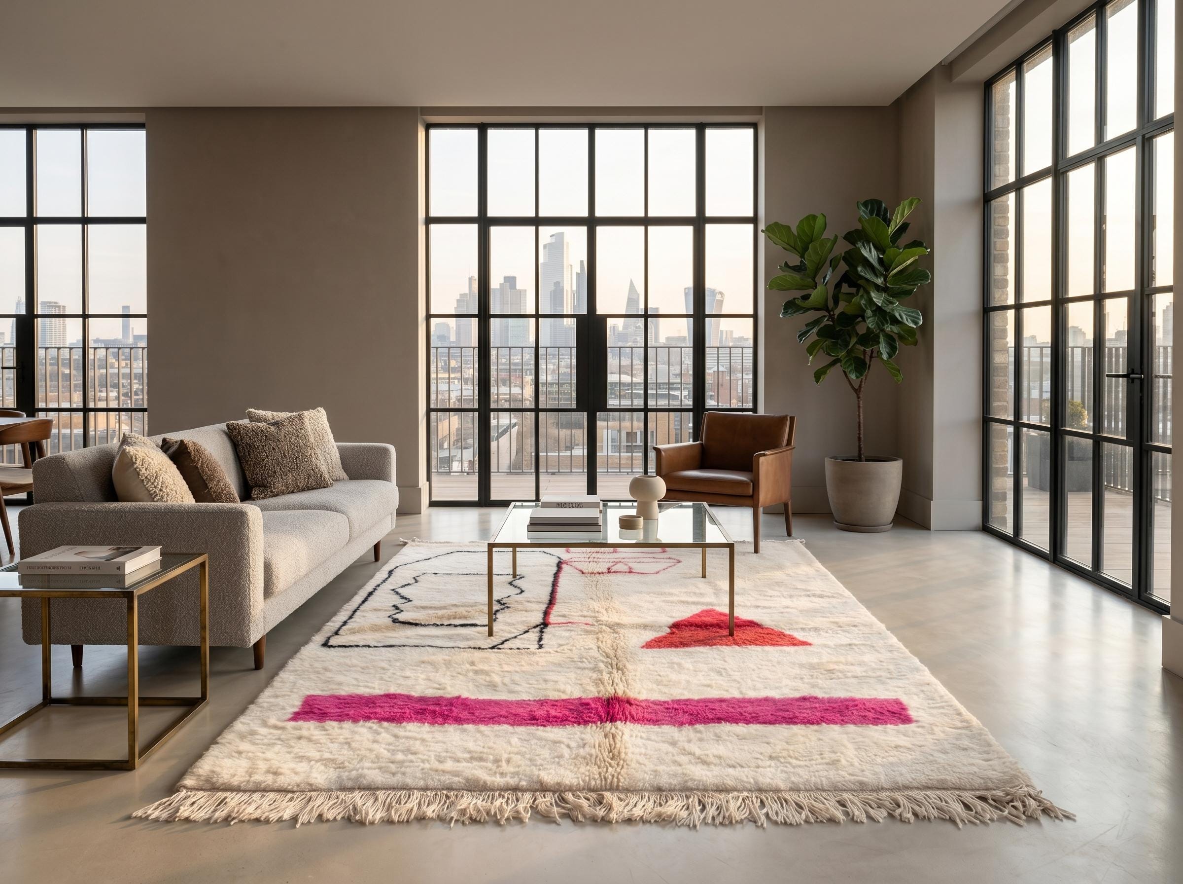 Berber Ivory Beni Ourain Rug