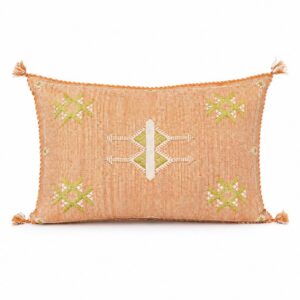 Amazigh Cactus Silk Cover 12x20 Handmade Lumbar Pillow