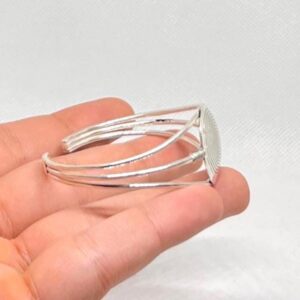 Handmade Sterling Silver Berber Bracelet: Engraved Bangle