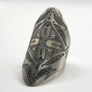 Handmade Sterling Silver Tuareg Ring: Vintage Berber Cross Tribal Jewelry (Size 56 FR / 7.5 US )
