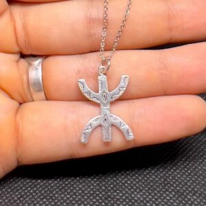 Amazigh Berber Sterling Silver Pendant Necklace: Tribal Jewelry