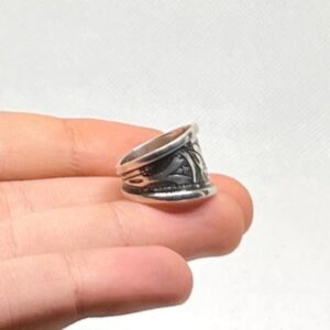 Handmade Sterling Silver Tuareg Ring: Berber Ethnic Tribal African Jewelry Size 8