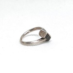 Handmade Tuareg Cross Sterling Silver Ring: Ebony Inlay, Adjustable Band