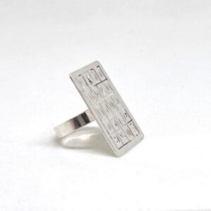 Talismanic Berber Tuareg Silver Ring: Magic Square Jewelry