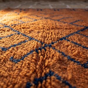 Berber Terracotta Beni ourain Rug