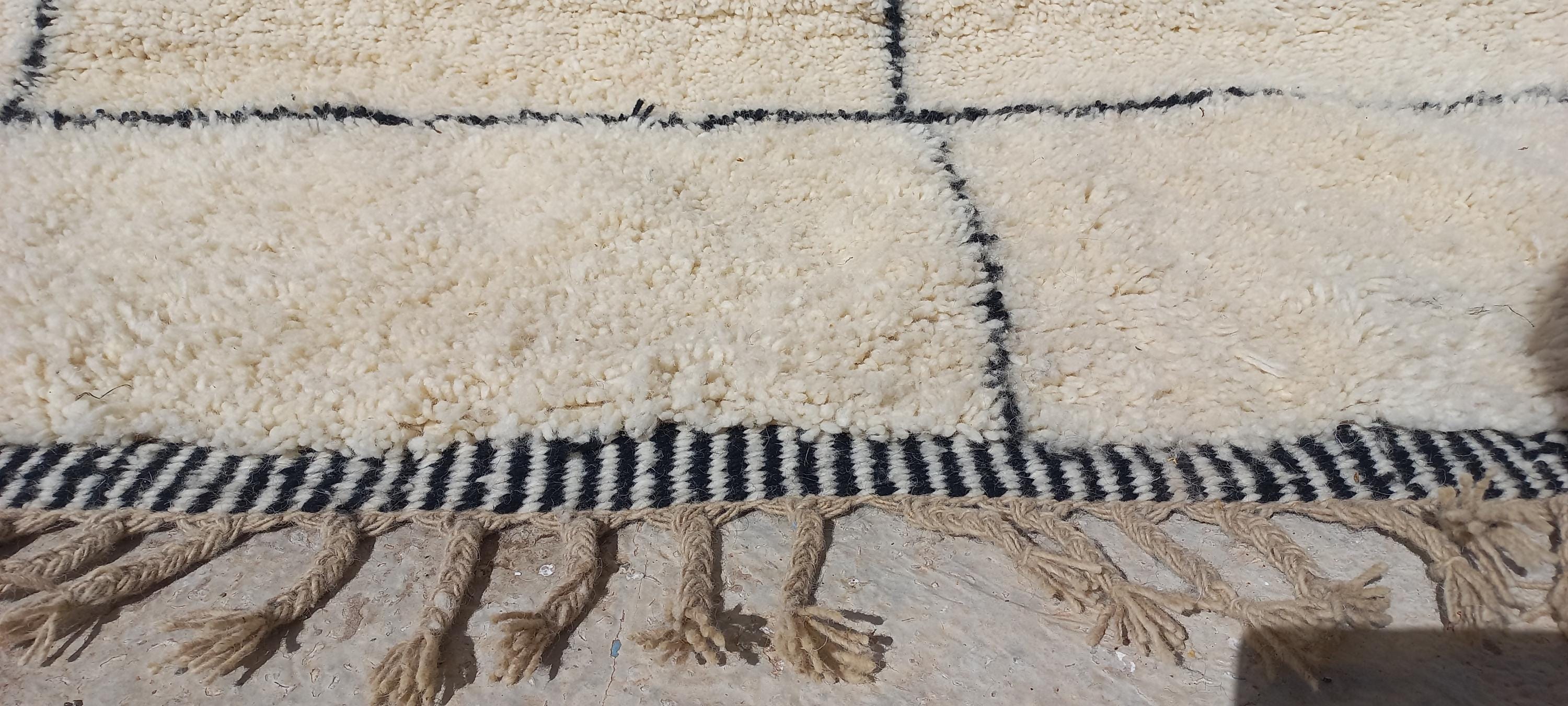 Berber Authentic Beni Ourain Rug 8x5 ft