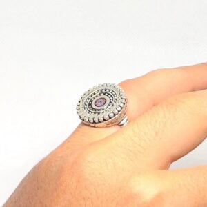 Handmade Berber Silver Plated Ring: Tribal Jewelry