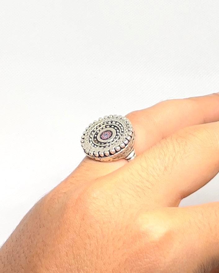 Handmade Berber Silver Plated Ring: Tribal Jewelry