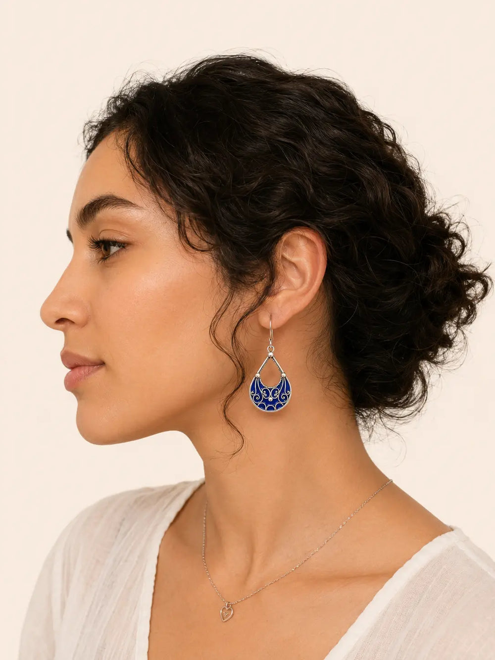 Tiziri Earrings - Amazigh Silver Heritage Jewelry