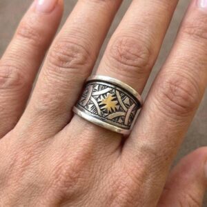 Bague Touareg en Argent Ethnique Amazigh