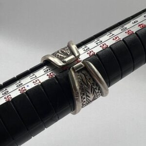 Sterling Silver Amazigh Ring - Hand-Engraved Berber Tribal Band (Size 7 US)