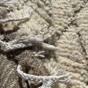 Beni Ourain Rug - Shaggy Ivory Taupe Wool Rug - Handmade Diamond Rug - Fluffy Neutral Berber Carpet - Boho Area Rug - Multiple Sizes