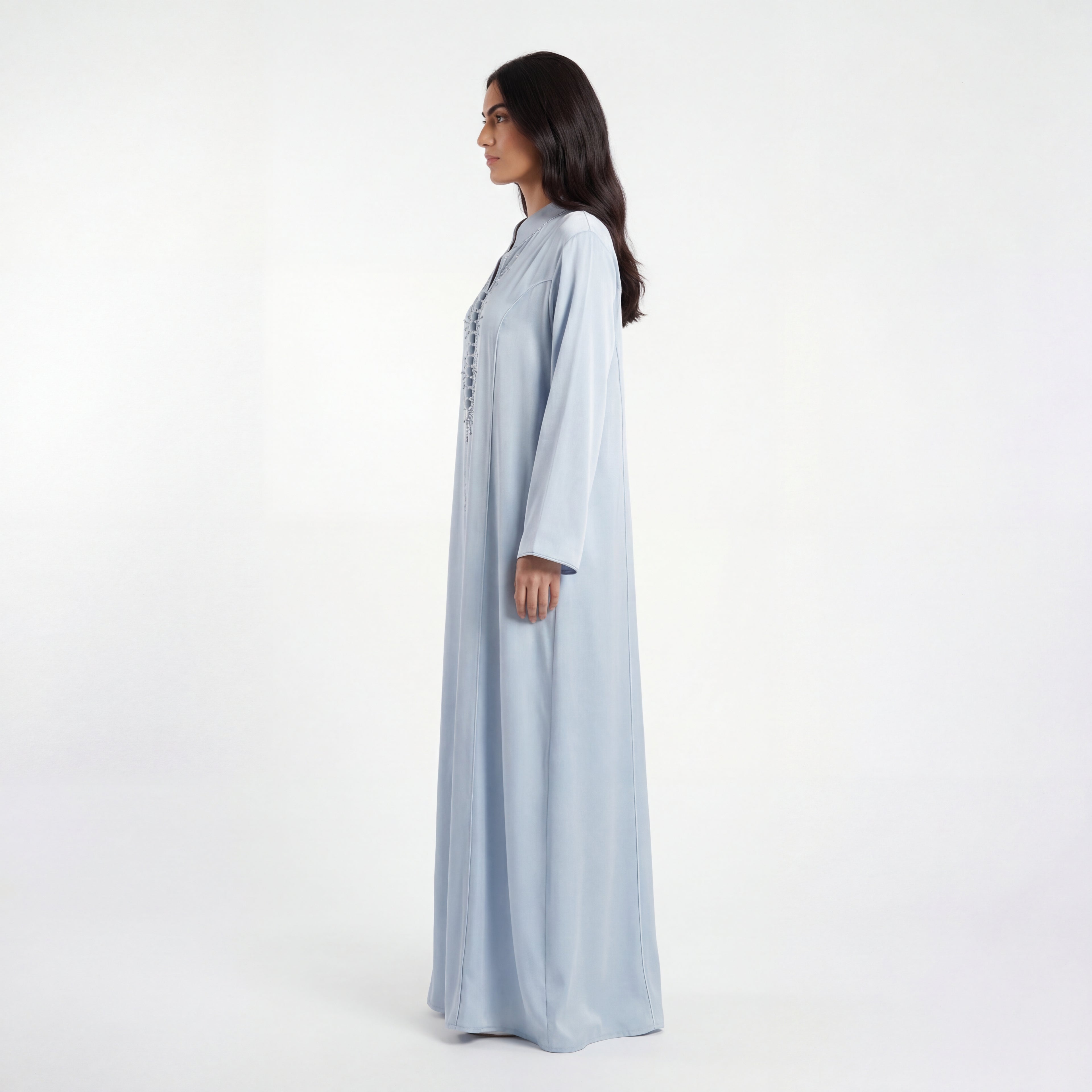 Abaya - Pastel Embroidered Ceremony Style