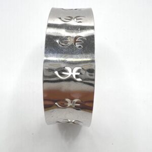 Yaz Z Sterling Silver Berber Symbol Tifinagh Bangle Bracelet: Handmade Amazigh Tribal Bangle