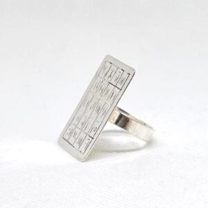 Talismanic Berber Tuareg Silver Ring: Magic Square Jewelry