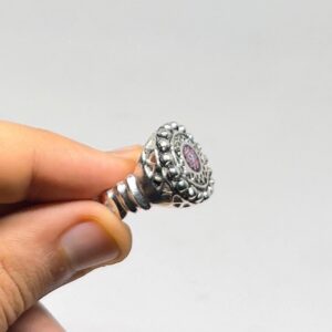 Handmade Berber Silver Plated Ring: Tribal Jewelry