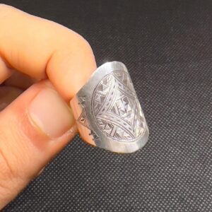 Handmade Tuareg Sterling Silver Ring: Berber Tribal Jewelry