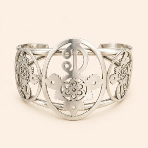 Amazigh Silver Geometric Bracelet – Moroccan Accent for Daily Wear