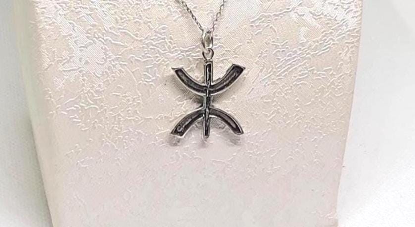 Amazigh Berber Symbol Necklace: Sterling Silver Jewelry