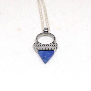 Tuareg Sterling Silver Pendant: African Tribal Talisman Necklace
