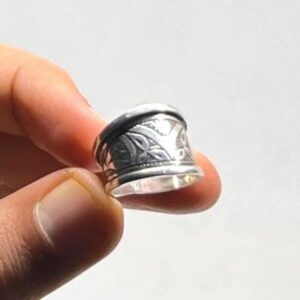 Handmade Sterling Silver Tuareg Ring: Berber Ethnic Tribal African Jewelry Size 8