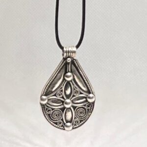 Berber Amulet Sterling Silver Pendant Necklace: Tuareg Cross
