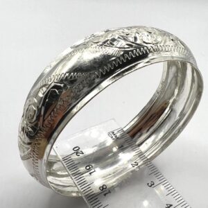Cuff Silver Bracelet Handmade Berber Tribal Bangle Ethnic African Tuareg Engraved Simple Sterling