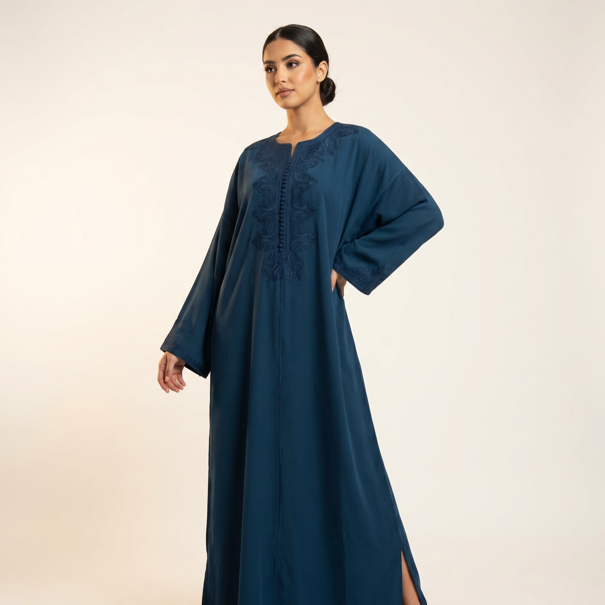 bleu Kaftan - Fluid Blue Occasion Wear
