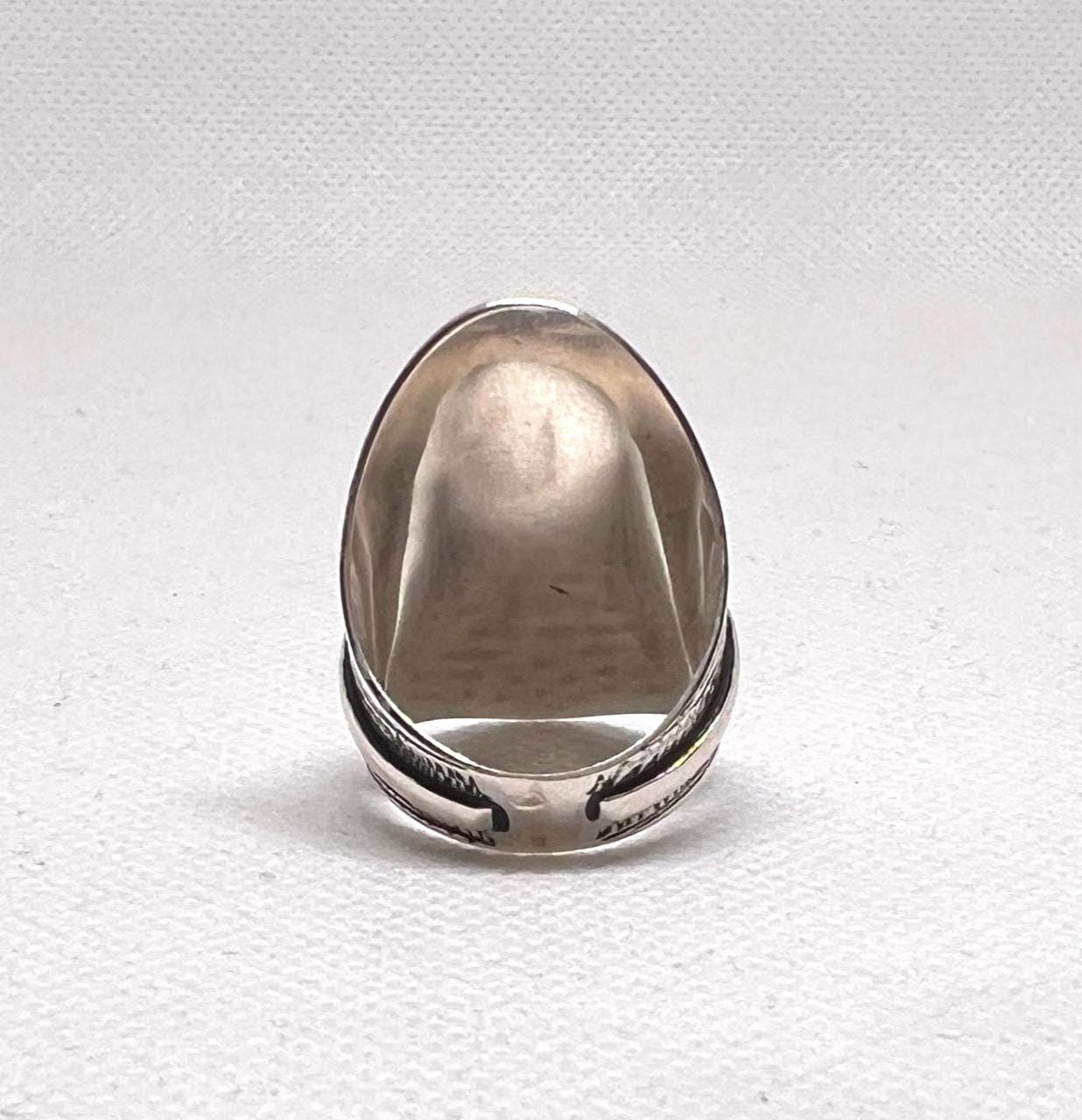 Handmade Berber Sterling Silver Ring: Bohemian Ethnic Jewelry, US Size 9