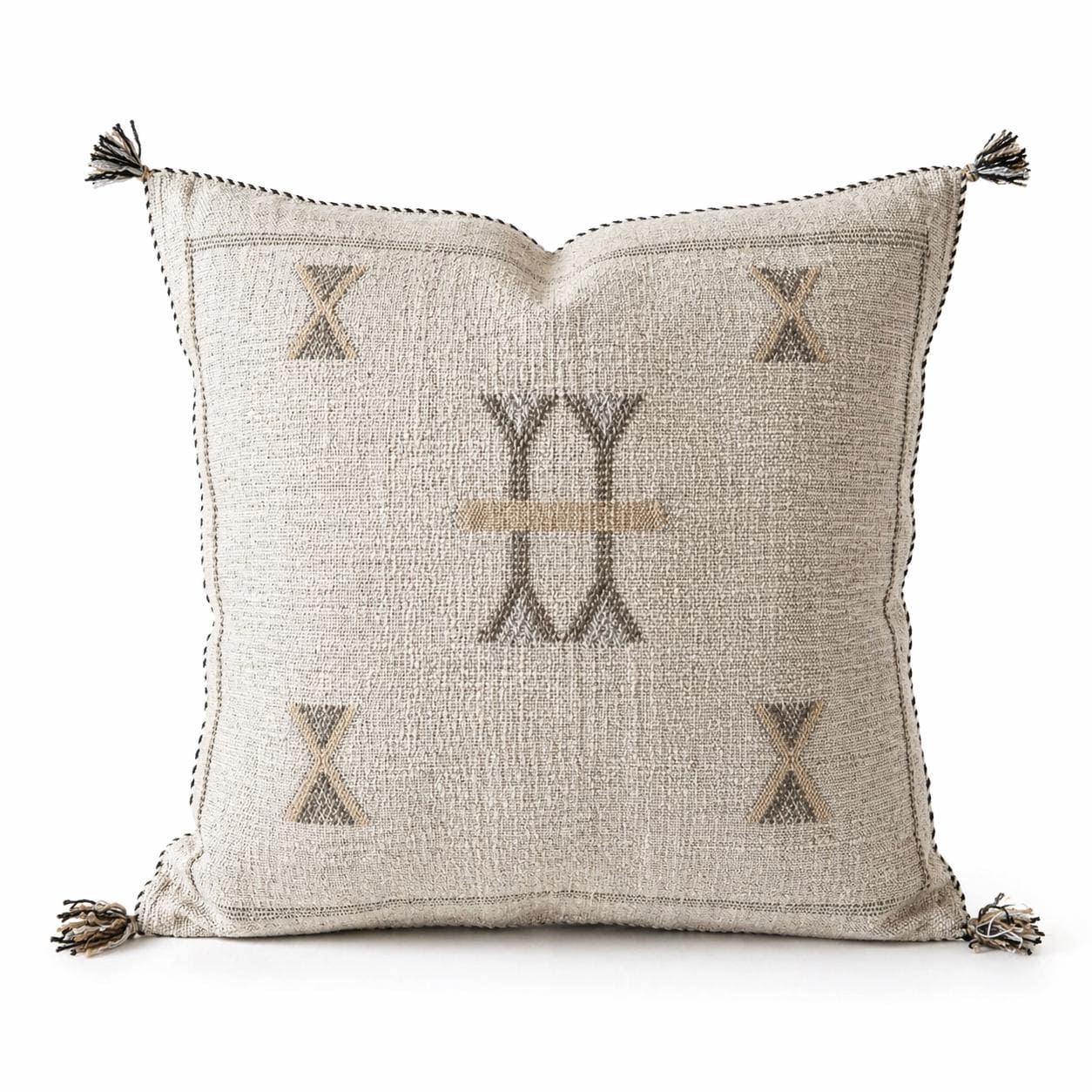 Berber Gray Cactus Silk Handmade Sabra Cushion Pillow