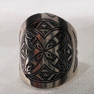 Handmade Tuareg Berber Sterling Silver Ring: Tribal Ethnic Boho Jewelry Size 9 US
