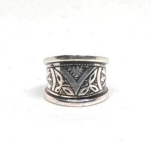 Handmade Sterling Silver Tuareg Ring: Berber Ethnic Tribal African Jewelry Size 8