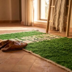 Berber Green Hallway Rug