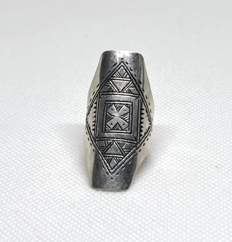 Berber Silver Rings - Vintage Engraved Tuareg Ring