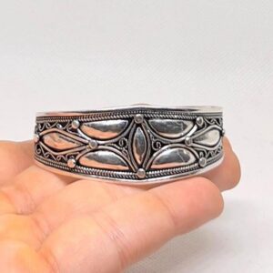 Handmade Sterling Silver Cuff: Berber Tribal Bangle