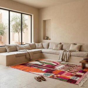 Boujaad Rug Colorful Berber Wool Carpet