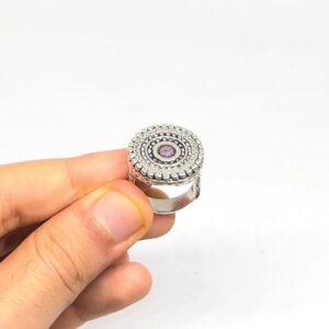 Handmade Berber Silver Plated Ring: Tribal Jewelry