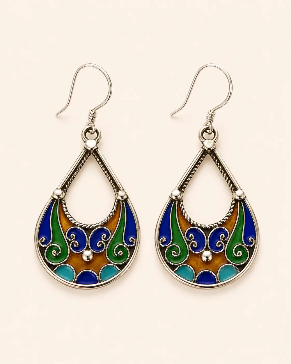 Tiziri Earrings - Amazigh Silver Heritage Jewelry