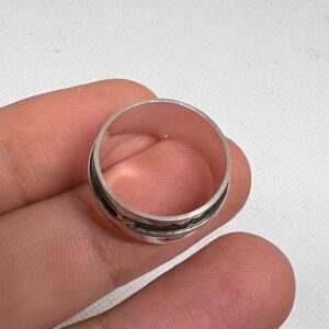 Amazigh Handmade Sterling Silver Tuareg Ring: Berber Tribal Jewelry Size 56 EU, 8 US
