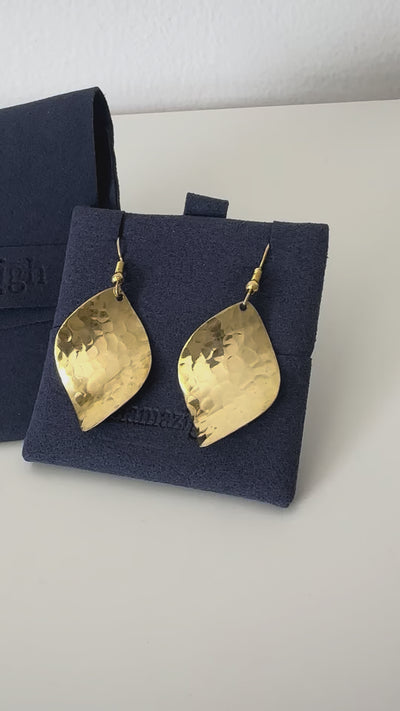 Nourhan Earrings - Amazigh Brass Heritage Jewelry