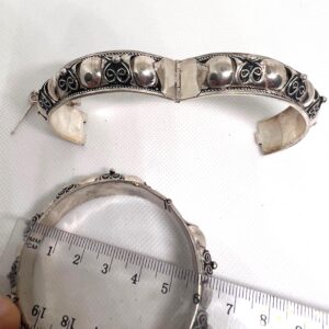 Tuareg Silver Cuff: Sahara Handmade Jewerly Berber Bracelet Ethnic African Engraved Tribal Jewelry