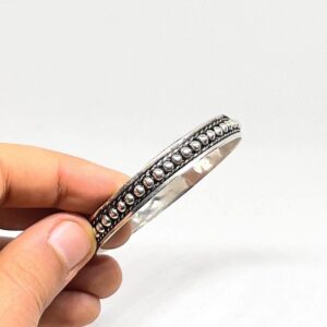 Handmade Tuareg Silver Bracelet: Berber Tribal Bangle