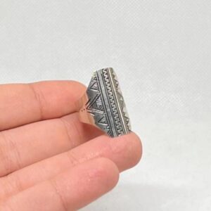 Handmade Sterling Silver Tuareg Ring: Berber Jewelry, Size 9