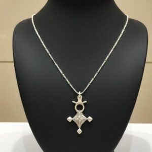 Tuareg Cross Pendant: Sterling Silver African Croix du Sud Necklace
