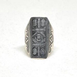 Berber Sterling Silver Ring: Tuareg Ethnic Boho Amazigh Engraved Tuareg Tribal Jewelry
