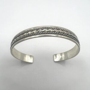 Engraved Sterling Silver Baby Bangle, Spiral Boho Cuff Bracelet, Adjustable Kids Jewelry