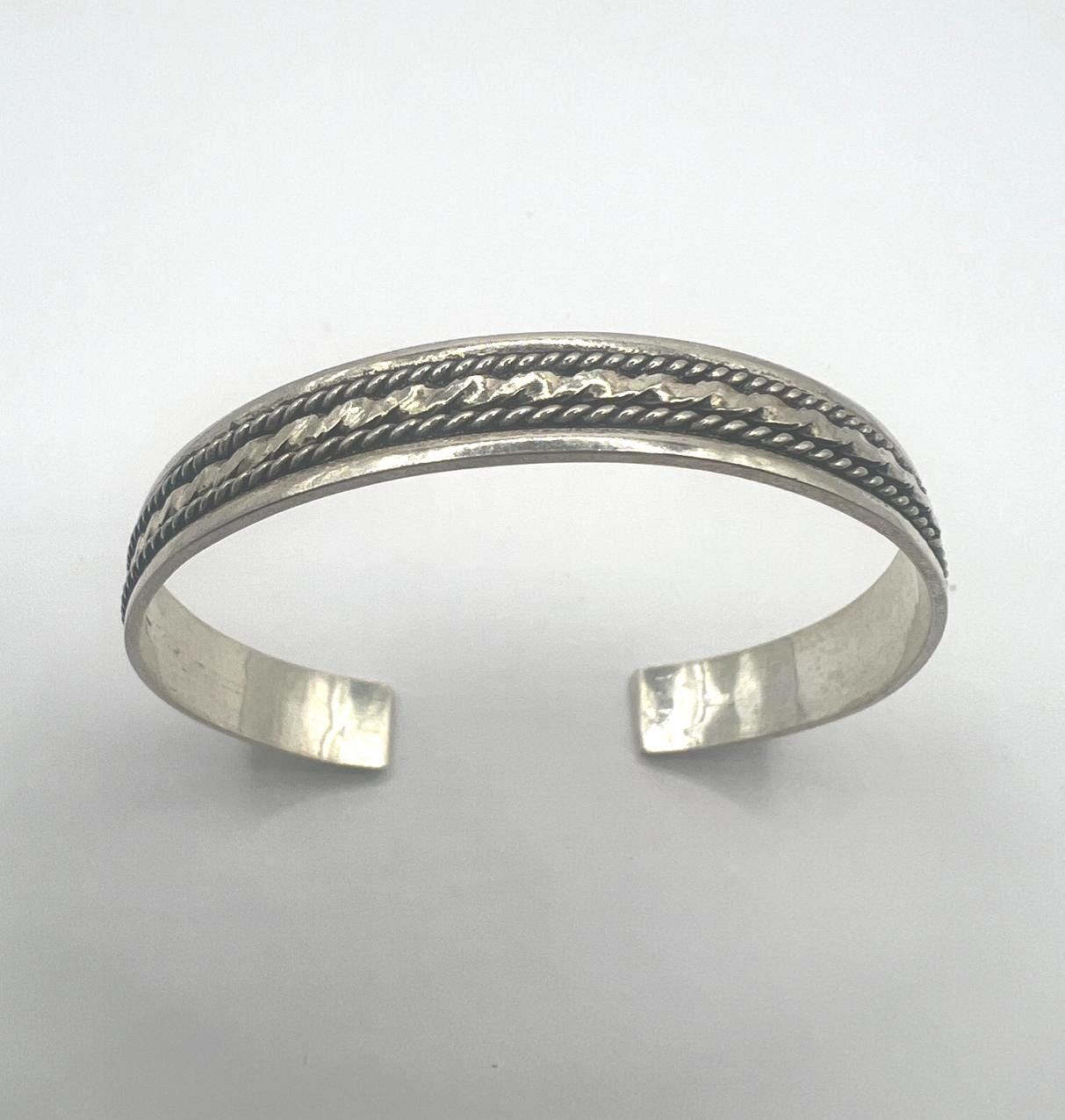 Engraved Sterling Silver Baby Bangle, Spiral Boho Cuff Bracelet, Adjustable Kids Jewelry