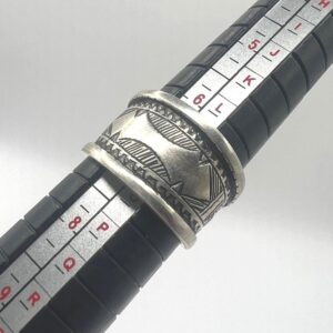 Tuareg Sterling Silver Amazigh Ring - Ethnic Engraved Berber Tribal African Boho (Size 56 FR)