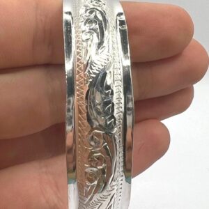 Cuff Silver Bracelet Handmade Berber Tribal Bangle Ethnic African Tuareg Engraved Simple Sterling