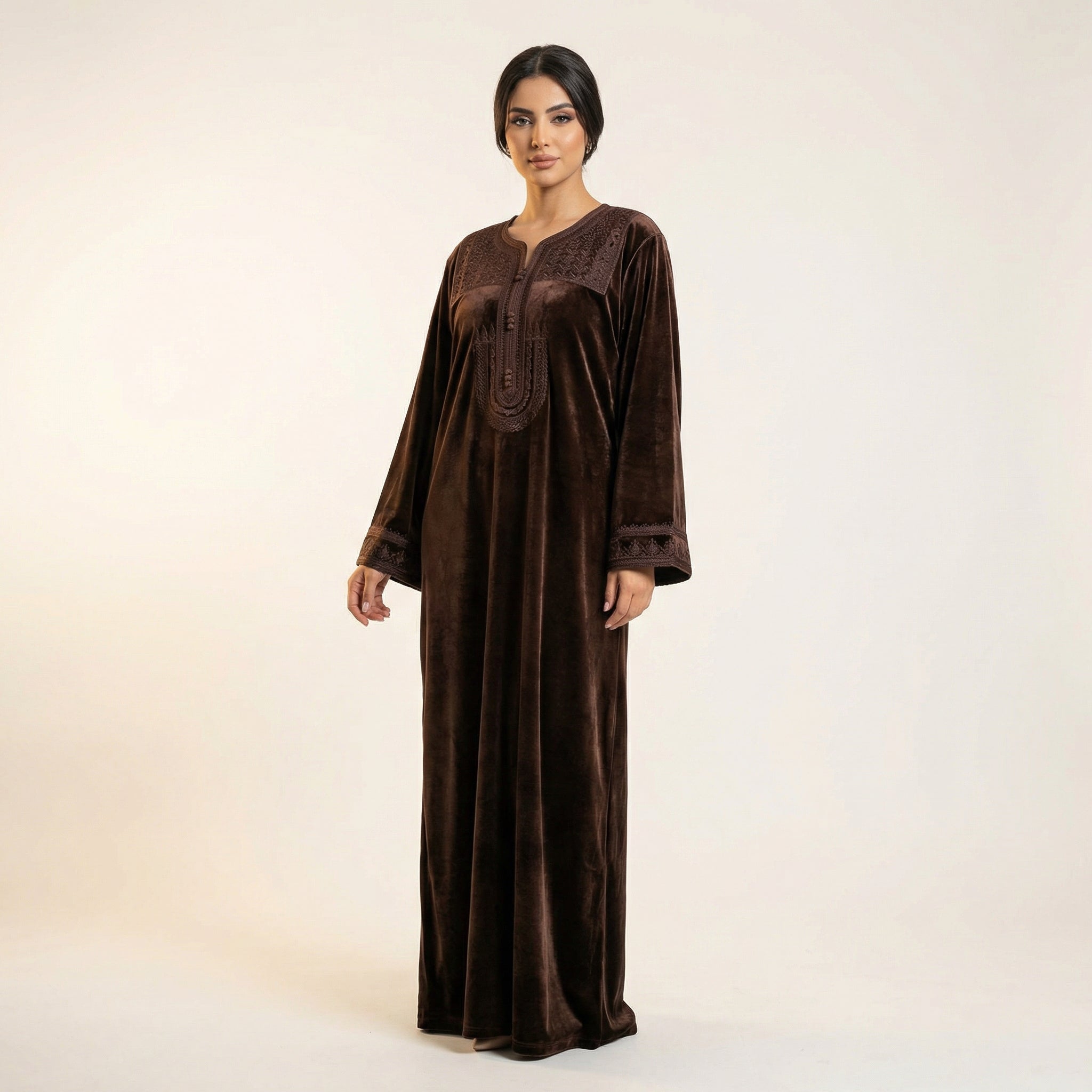 Kaftan - Amazigh Velvet Brown Occasion Wear